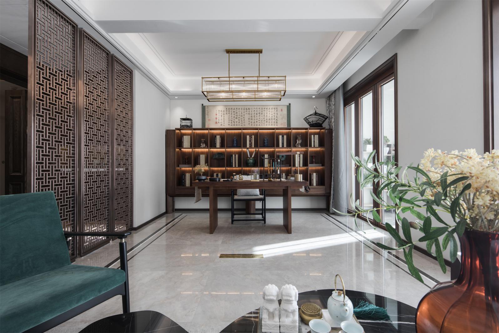 新中式风格室内设计家装案例-书房